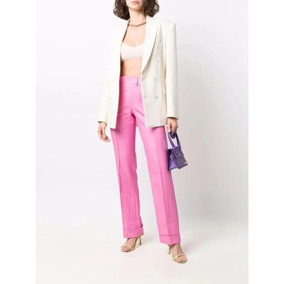 JACQUEMUS Le Bandeau Valensole in Beige Large New Womens Cropped Cami Tank Top - Picture 16 of 16